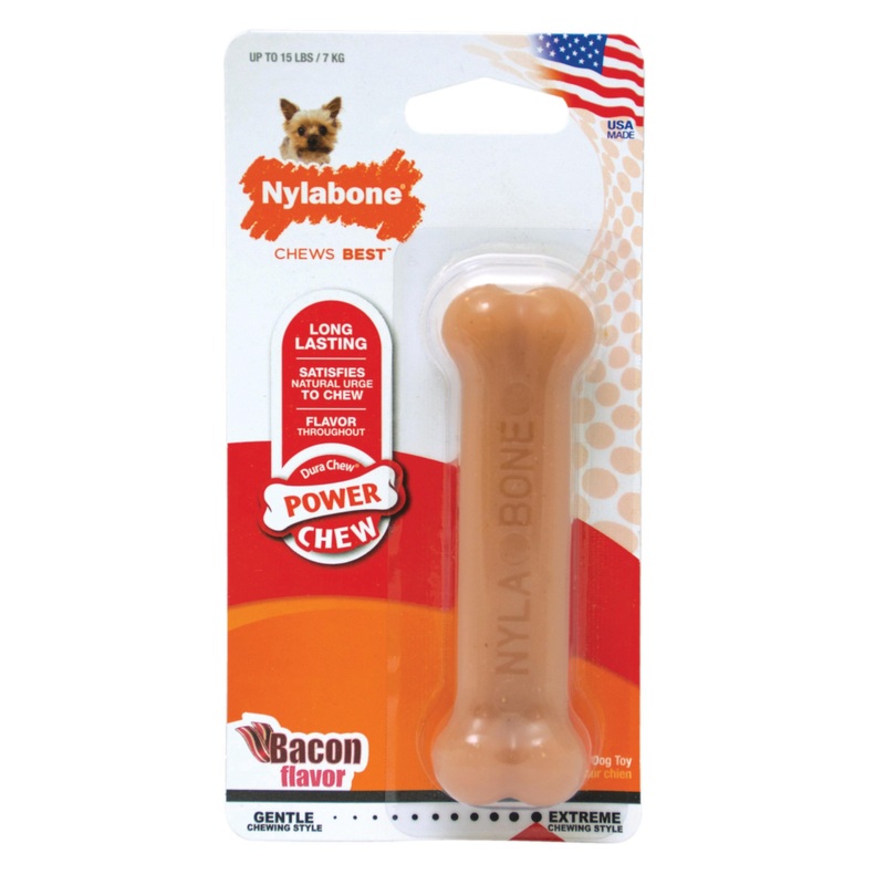 Nylabone Wolf Bone Bacon