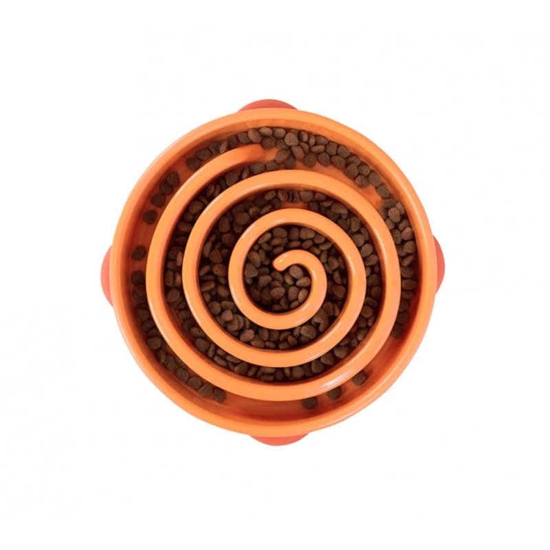 Slow Feeder Dish Orange Large Outward Hound