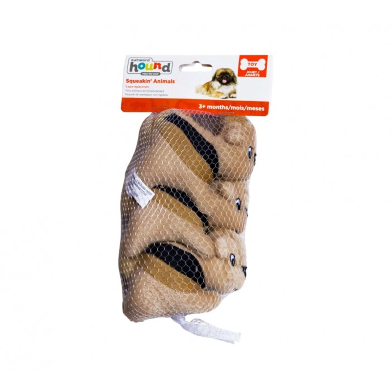Squirrels Squeaking 3-Pack