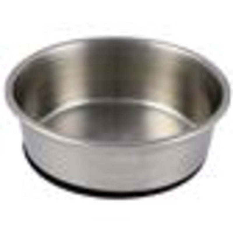 Stainless Steel Dish Premium Rubber Bottom 96oz