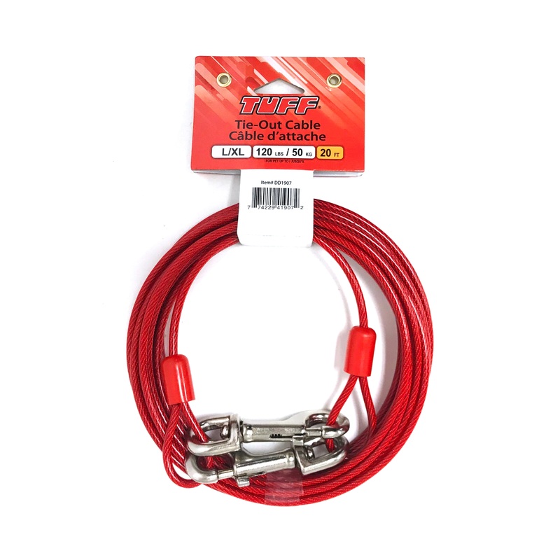 Tie Out Cable 20' Large/Extra Large Dog
