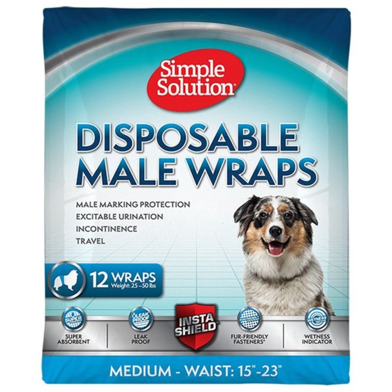 DISPOSABLE MALE WRAP MEDIUM SIMPLE SOLUTIONS