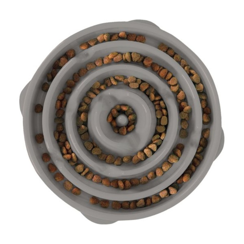 Slo-Feeder Dish Grey Large Outward Hound
