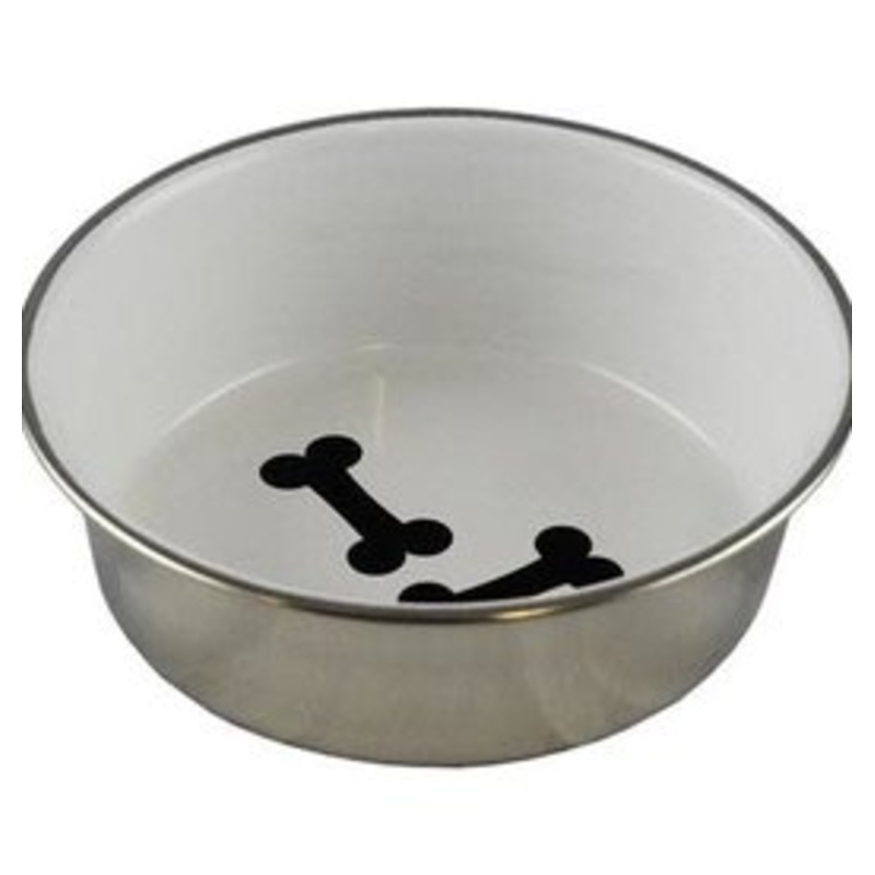 Stainless Steel Dish White Bones 32oz