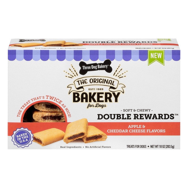 Three Dog Bakery Double Rewards Apple & Cheddar 10oz