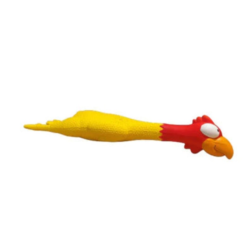 Latex Chicken w/Squeaker Yellow 16.9"