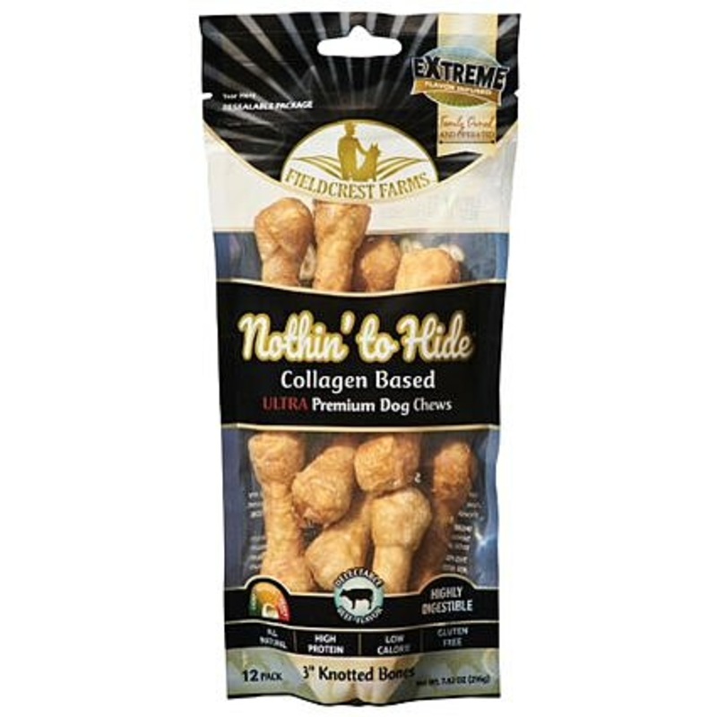 Knotted Bone Beef 3" 12pk