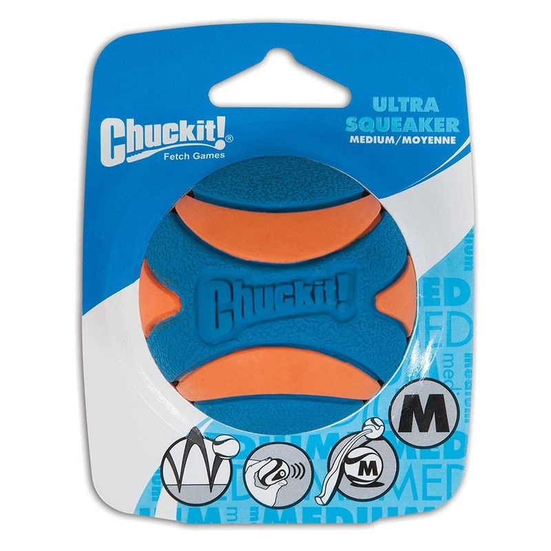 CHUCKIT Ultra Squeaker Ball Med