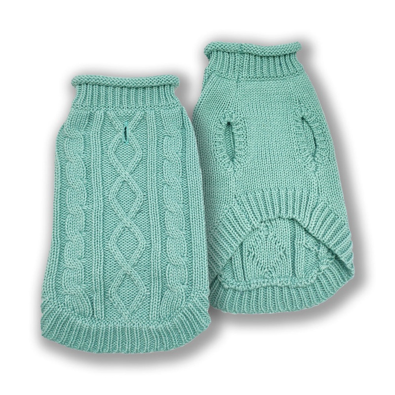 Knit Mock Neck Sweater 10" Mint
