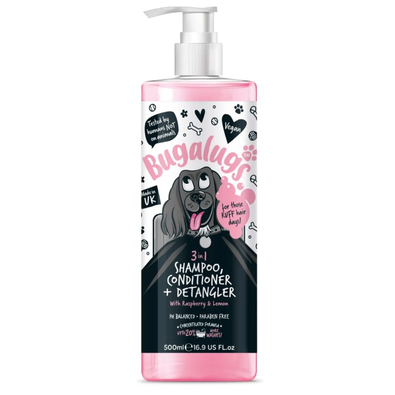 Bugalugs 3 in 1 Pet Shampoo, Conditioner & Detangler