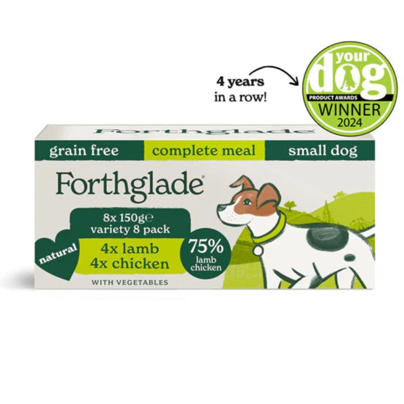 Chicken & Lamb Natural Wet Dog Food - Small Dog Variety Pack 8x150g