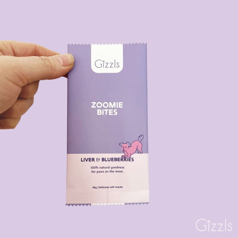 Gizzls Zoomie Bites  Liver & Blueberry Dog Treats