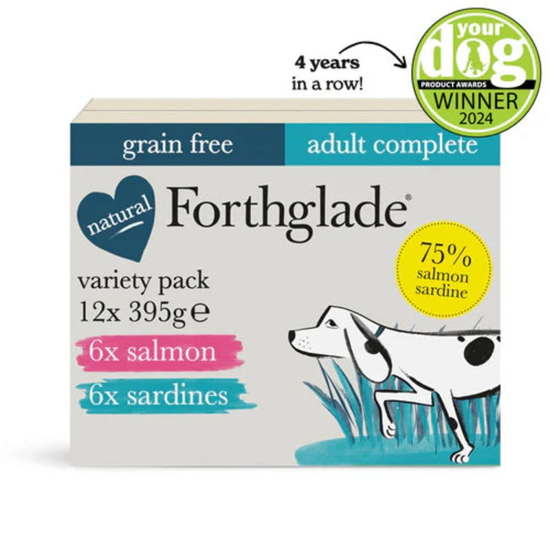 Salmon & Sardines Natural Wet Dog Food - Variety Pack