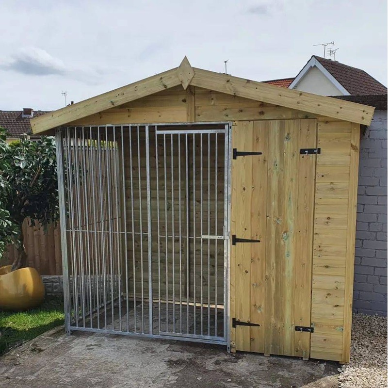Benchmark Dog Kennel - Single 12 x 4ft, Premium Wood Range
