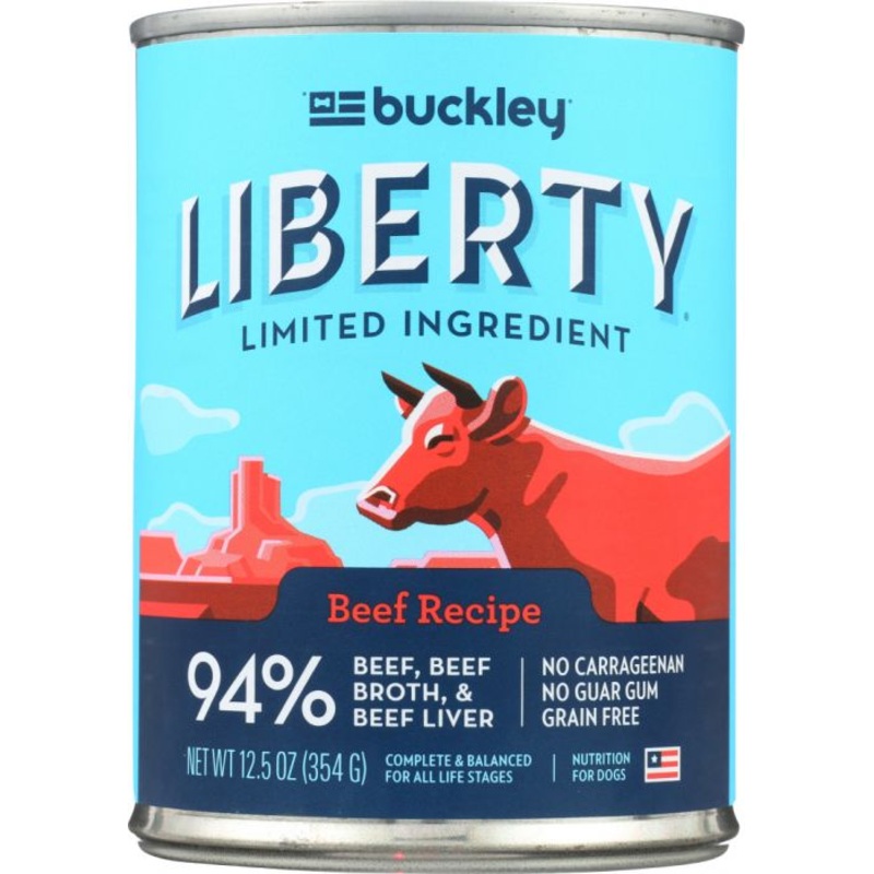 Bixbi Liberty Canned Dog food 12.5oz Beef