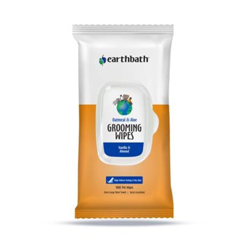 Earthbath Dog Grooming Wipes Vanilla & Almond - 28 Count