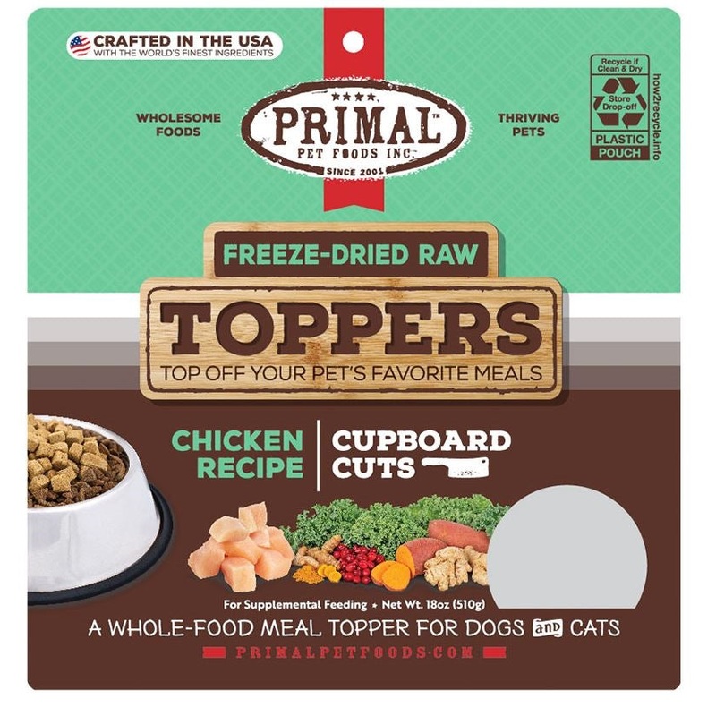 Primal Raw Topper Cupboard Cuts Chicken Dog & Cat Food - 18 oz