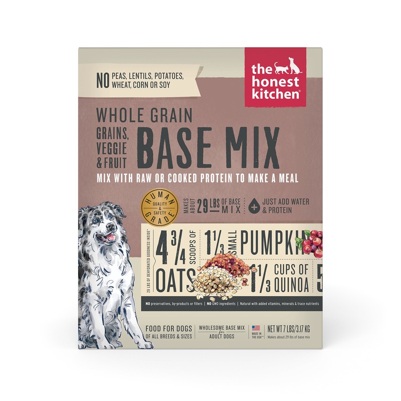 The Honest Kitchen Dehydrated Whole Grain, Veggie & Fruit Base Mix Dog Food (Just Add Protein), 7lb