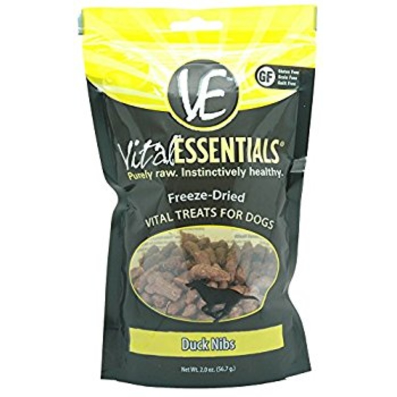 Vital Essentials Freeze-Dried Vital Dog Treats Duck Nibs 2oz