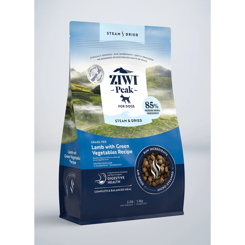ZIWI Peak Dog Steam & Dried Lamb 1.5kg