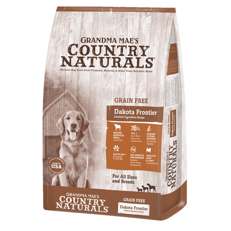 Grandma Mae's Country Naturals Dry Dog Food Grain Free 25lb Buffalo