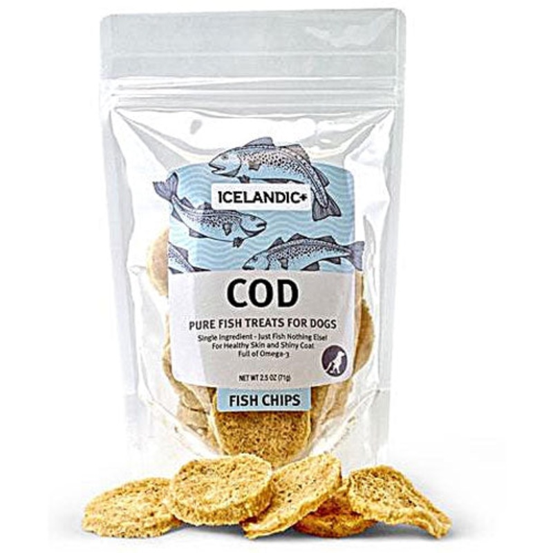 Icelandic 2oz Mini Cod Fish Chips for Training Small Dog Bags