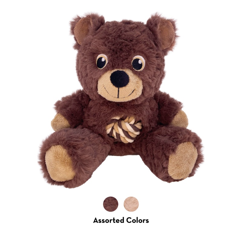 Kong Dog Toy Knots Teddy Teddy Assorted Medium