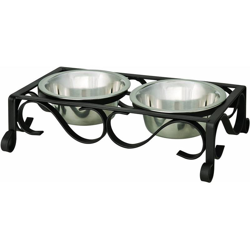 Loving Pets Layton Dog Diner Vintage Black 2qt