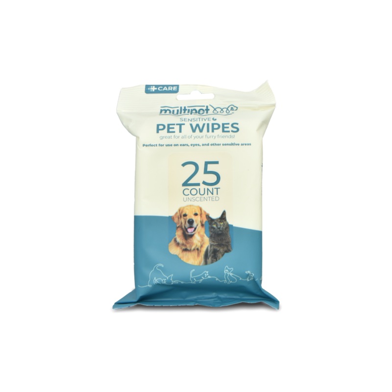 Multipet Sensitive Area Pet Wipes 25ct