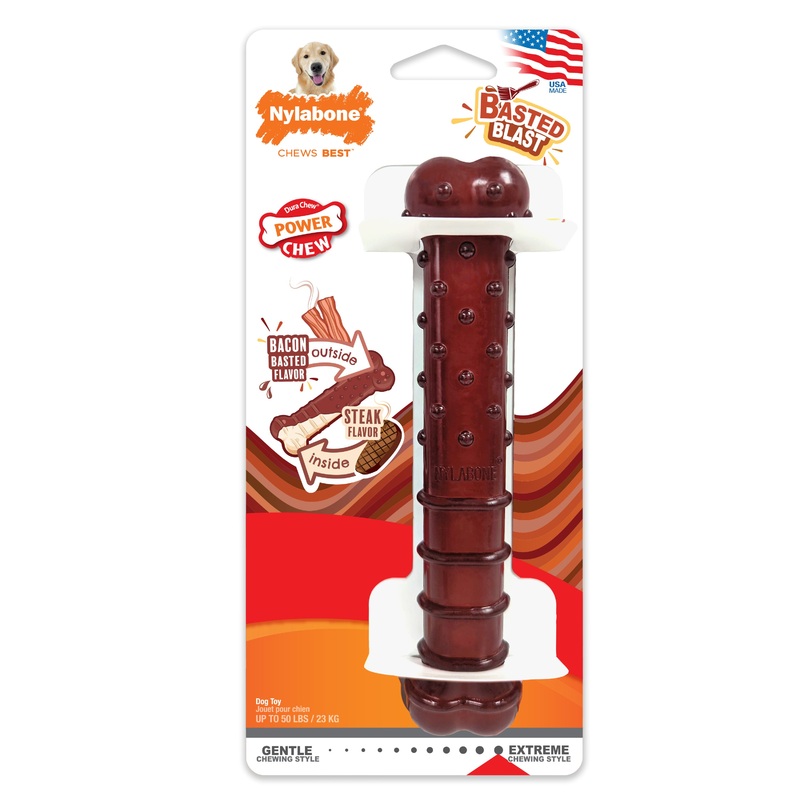 Nylabone Power Chew Basted Blast Dual Flavored Dog Chew Toys Large/Giant