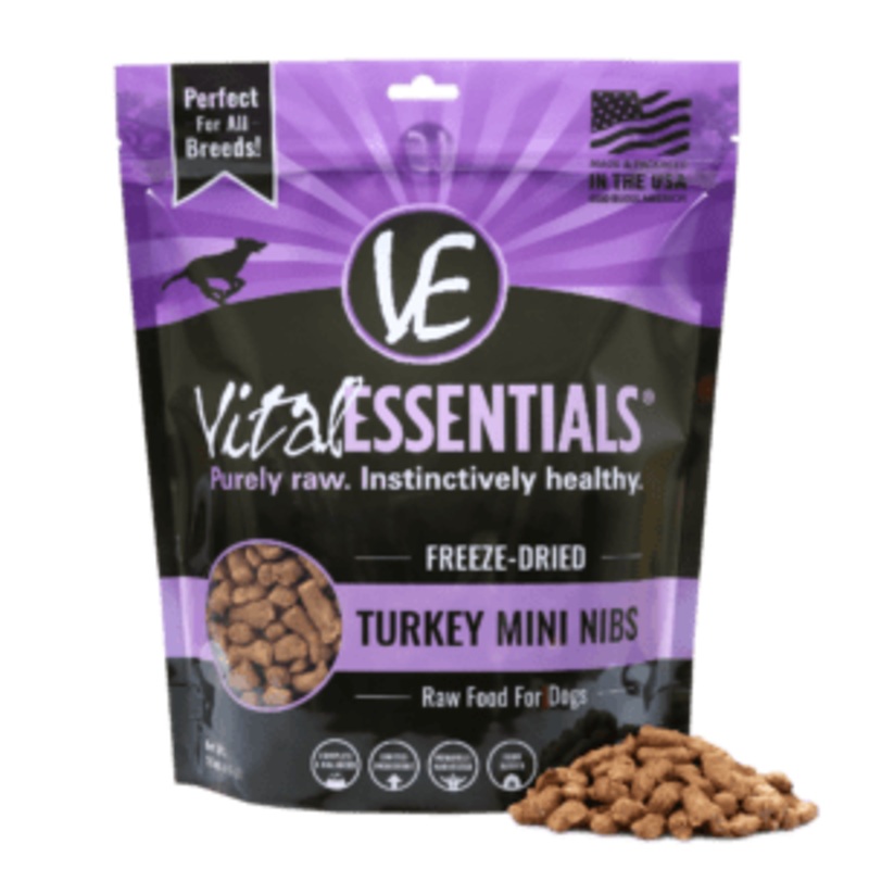 Vital Essentials Freeze Dried Mini Nibss 14oz Turkey