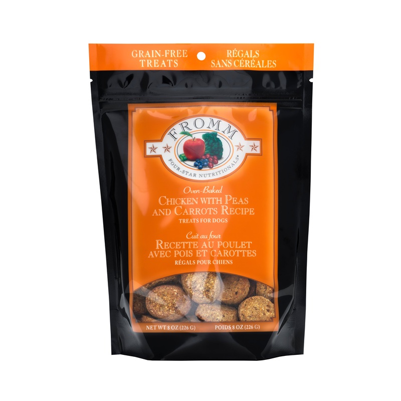 Fromm Four-Star Nutritionals  Chicken with Peas and Carrots Recipe Treats for Dogs 8 oz