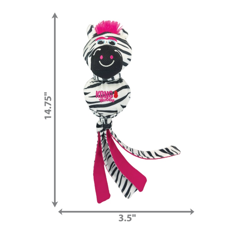 Kong Dog Toy Wubba Zoo Zebra Large