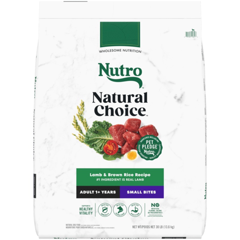 Nutro Natural Choice Dry Dog Food Adult Small Bites Lamb & Brown Rice Recipe 30lb bag