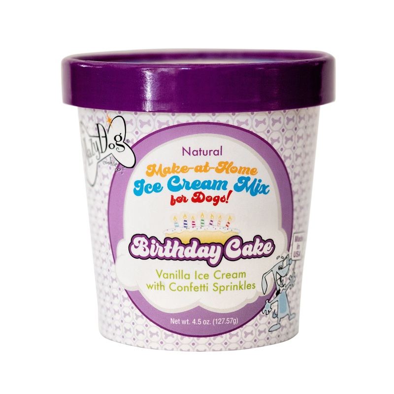 The Lazy Dog Cookie Co. Birthday Cake Dog Ice Cream Mix  4.5 Ounces Each  Made in The USA