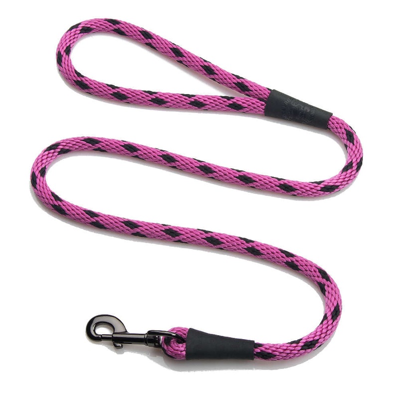 Mendota Snap Leash Large 1/2 in Lead 6 ft Purple Diamond