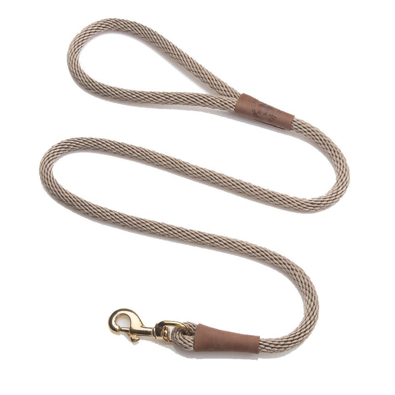 Mendota Snap Leash Large 1/2 in Lead 6 ft Sandstone