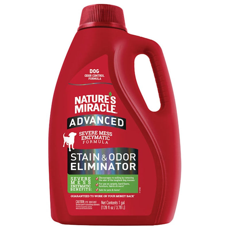 Natures Miracle Advanced Stain & Odor Eliminator  128 fl oz  Fresh Scent  Severe Mess Enzymatic Formula for Tough Pet Messes