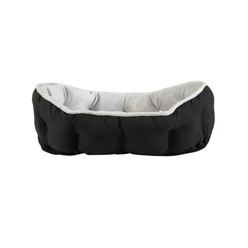 Petmate Oval Sleeper Compressed Bed Grey 19 x 14 In
