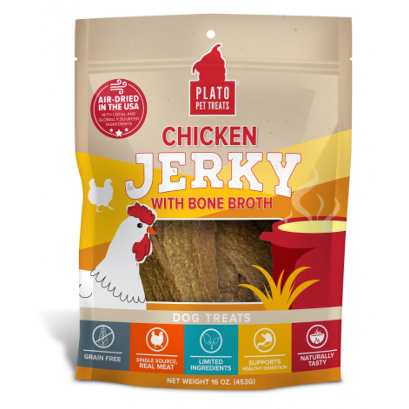 PLATO Chicken Jerky with Bone Broth 16oz