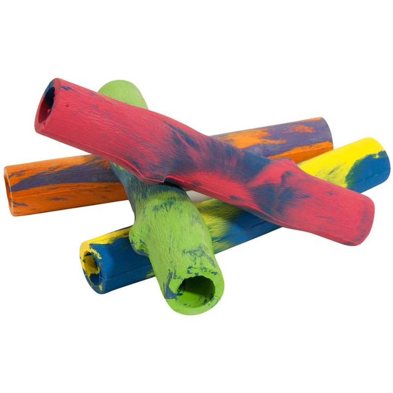 Ruff Dawg Twig Crunch Rubber Indestructible Retrieving Dog Toy Assorted