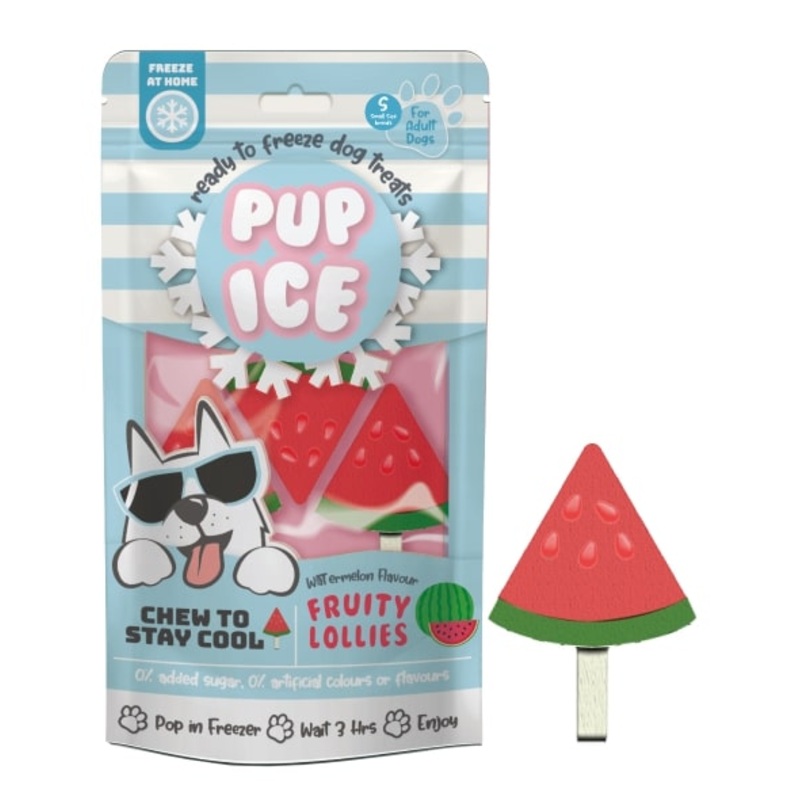 Spot Ethical Pet Dog Treat Pup Ice Fruity Lollies Watermelon Flavor 3oz