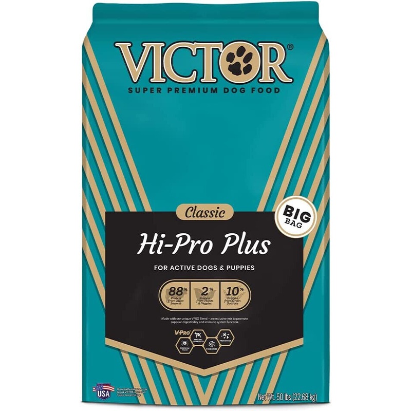 Victor Super Premium Dog Food  Hi-Pro Plus Dry Dog Food  30% Protein,  50lbs