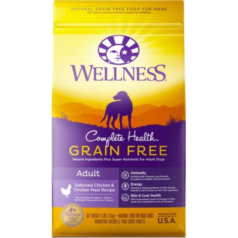 Wellness Complete Health Grain Free Adult Dry Dog Food Chicken & Chicken Meal Recipe 22lb Bag