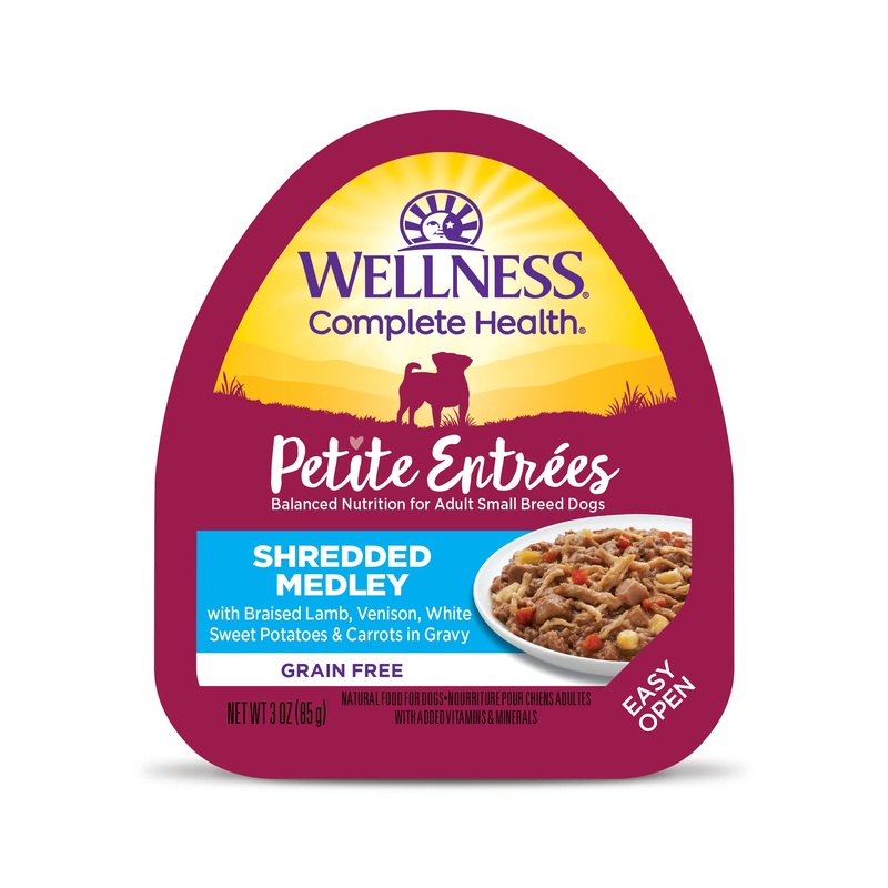 Wellness Petite Entres Shredded Medley With Braised Lamb Venison White Sweet Potatoes & Carrots 3oz Cup