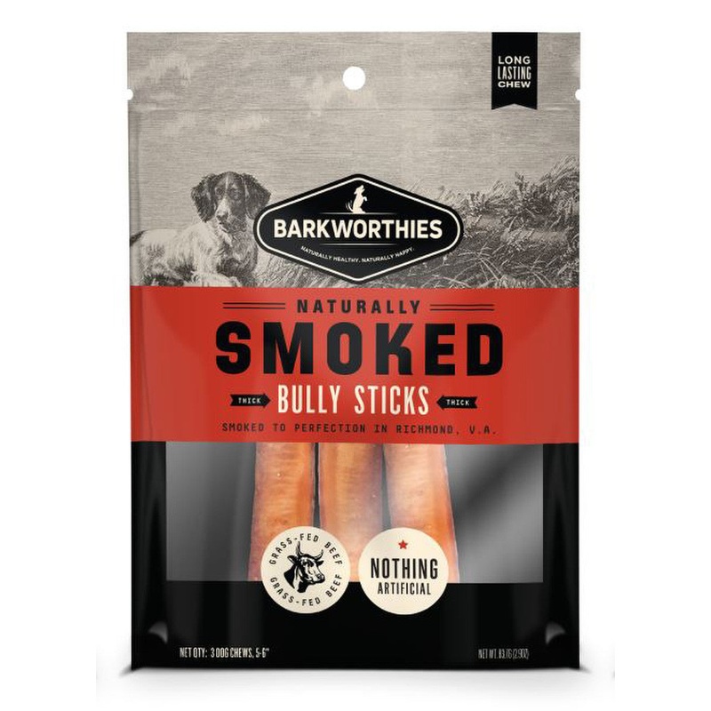 Barkworthies Smoked Bully 6 in Thick 3pk