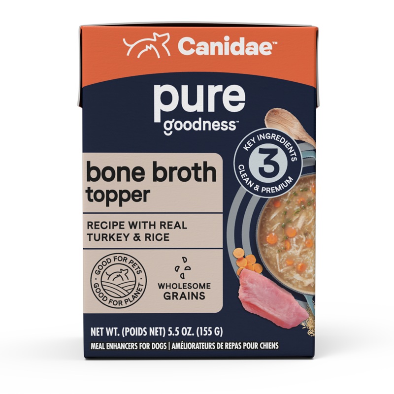 Canidae PURE Goodness Bone Broth Meal Topper Turkey & Rice, 5.5oz