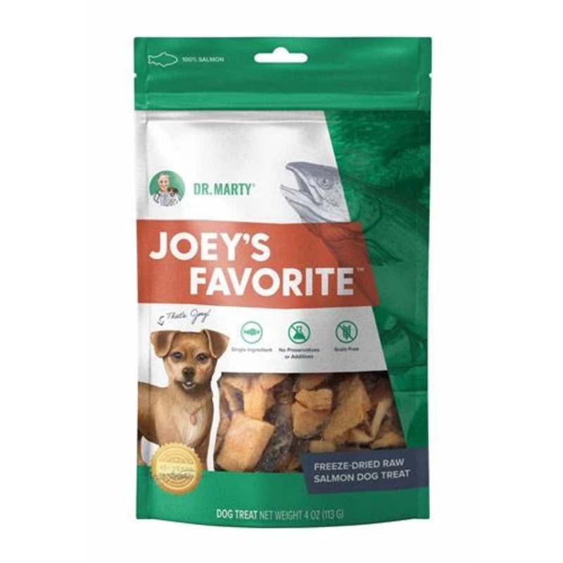 Dr Marty Joey's Favorite Freeze Dried Raw Dog Treat, Salmon 4 oz