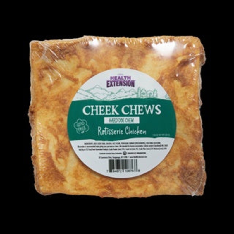 Health Extension Natural Cheek Chew Hard Dog Chew, Chicken