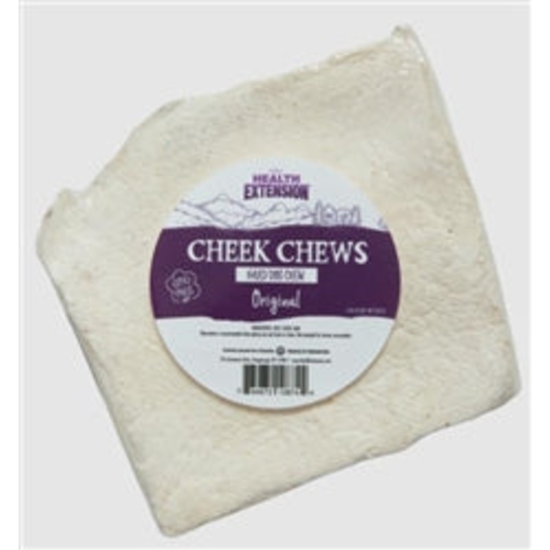 Health Extension Natural Cheek Chew Hard Dog Chew, Plain